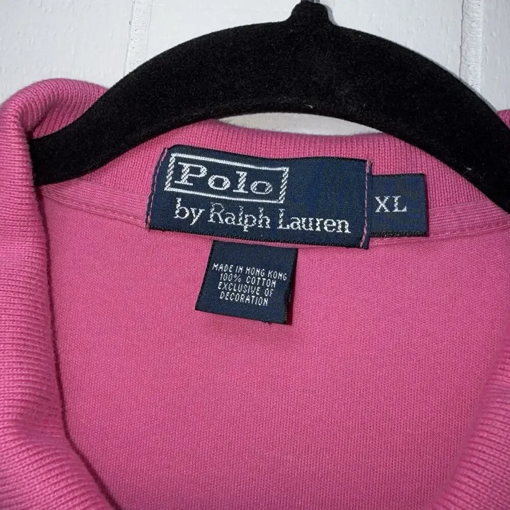 POLO Ralph Lauren Men’s Pink Polo Shirt Pony Logo Size XL